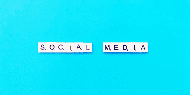 Social Media scrabble letters